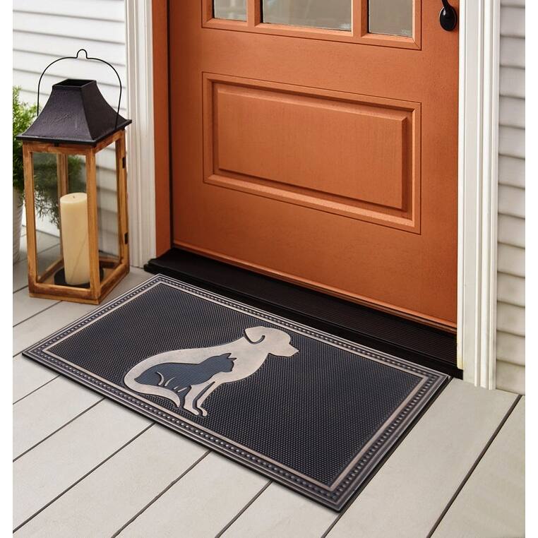 A1HC All Weather Rubber Door Mat, Dirt Grabber Durable Welcome Doormat, Pin Scrapper Doormat