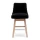 preview thumbnail 19 of 55, Boucle Polyester Upholstered Swivel Counter Stool - Foot Glides
