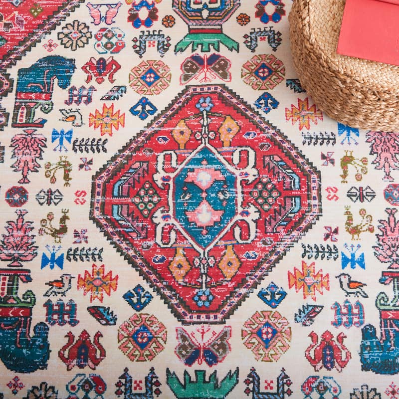 SAFAVIEH Tucson Machine Washable Slip Resistant Eilish Boho Oriental