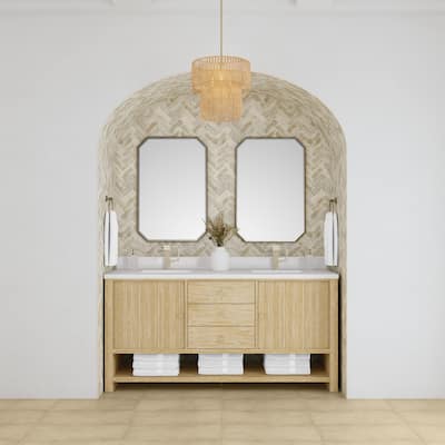 James Martin Vanities Marigot Single 72" Double Vanity, Sunwashed Oak