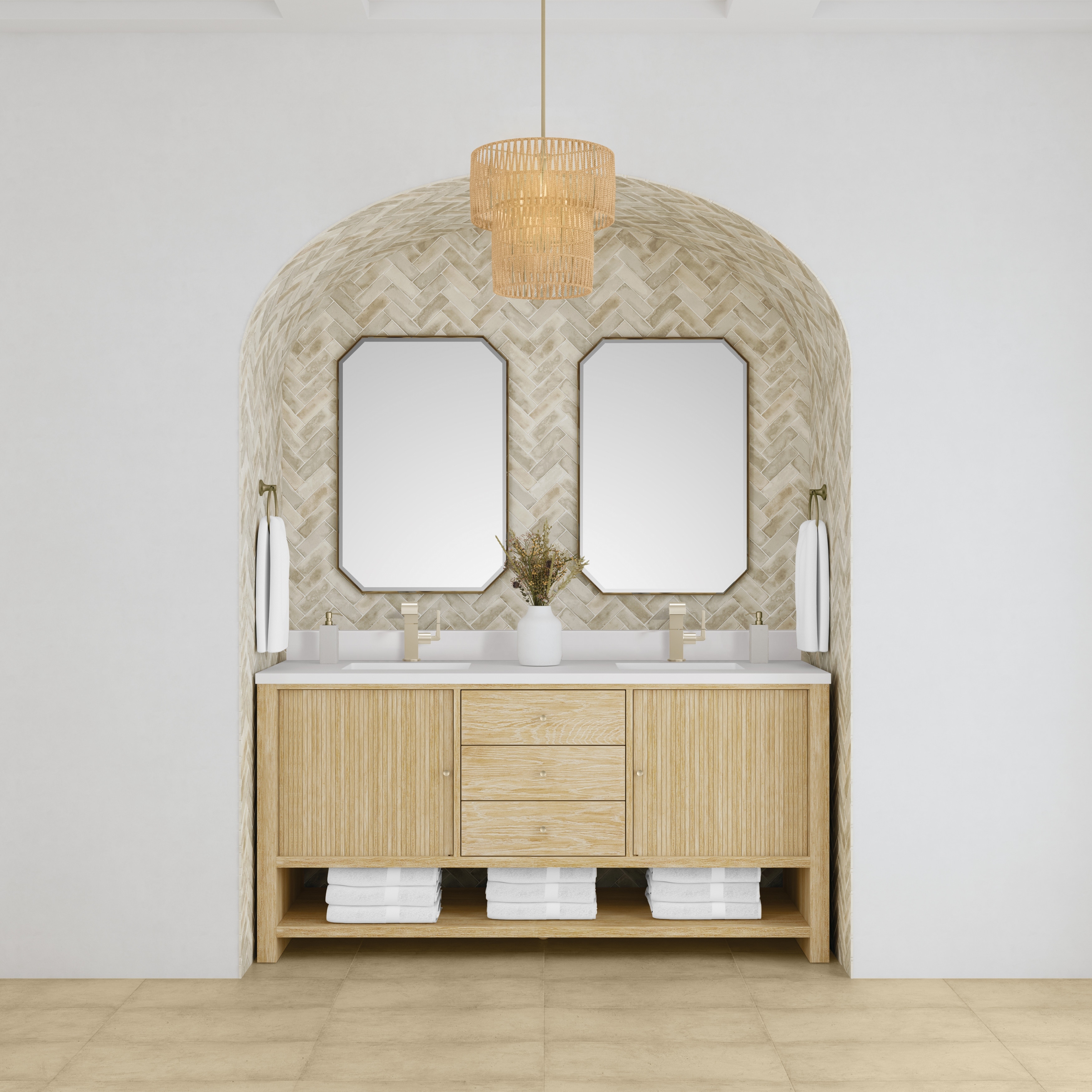 James Martin Vanities Marigot Single 72" Double Vanity, Sunwashed Oak