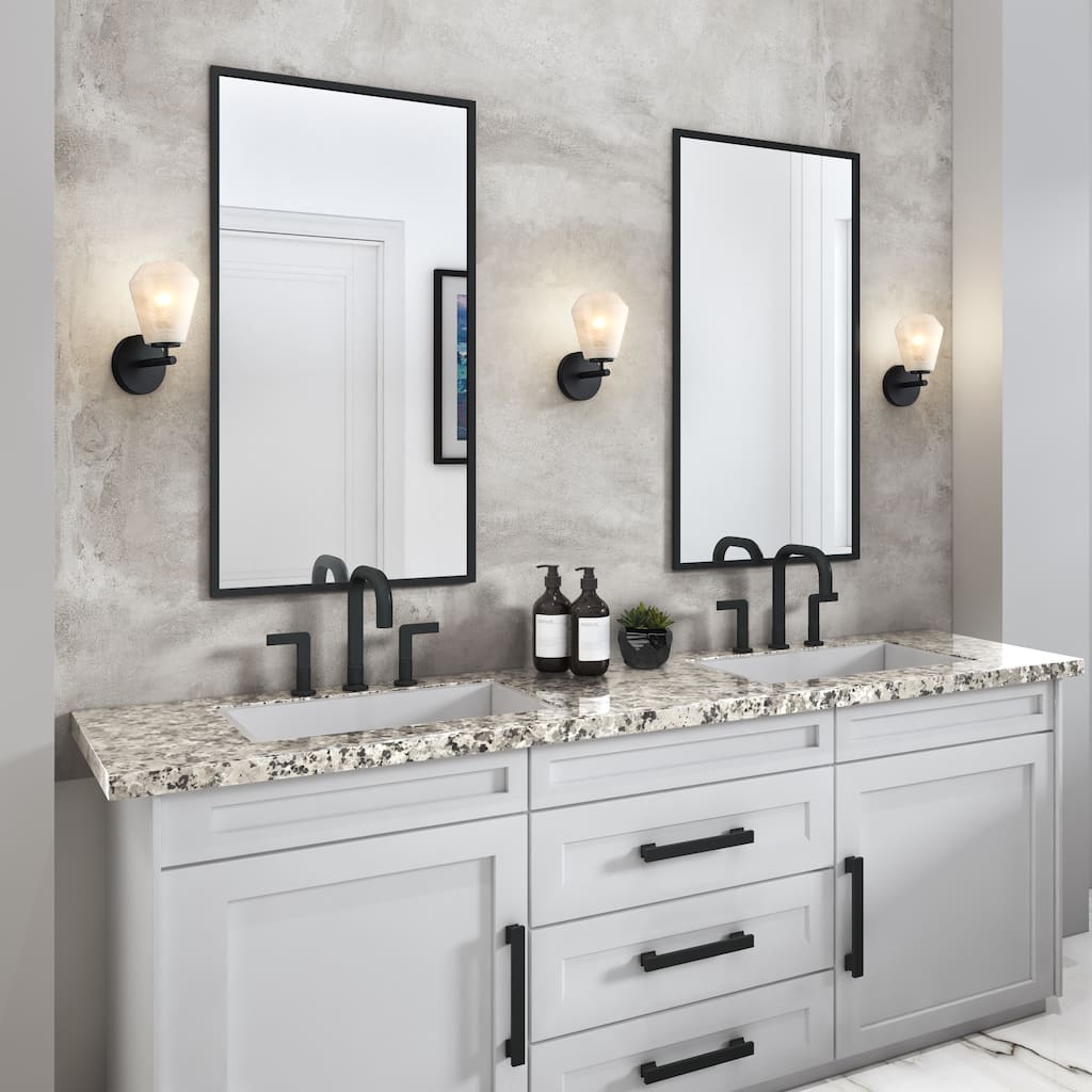 Artcraft Brooke 1-Light Wall Sconce - Wispy White Glassware Shade