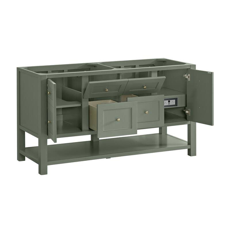 Breckenridge 60" Double Vanity, Smokey Celadon - 60D