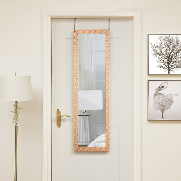 Mosaic Frame Hanging Door Mirror Dressing Make Up Full Length Mirror