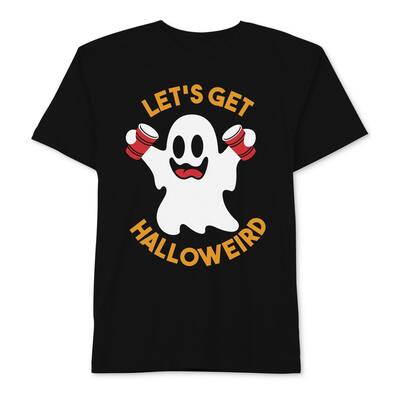 Delta Apparel Mens Let's Get Halloweird Graphic T-Shirt,, Black, Large