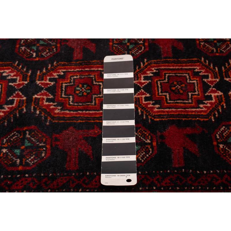 ECARPETGALLERY Hand-knotted Royal Baluch Black, Red Wool Rug - 3'8 x 6'6