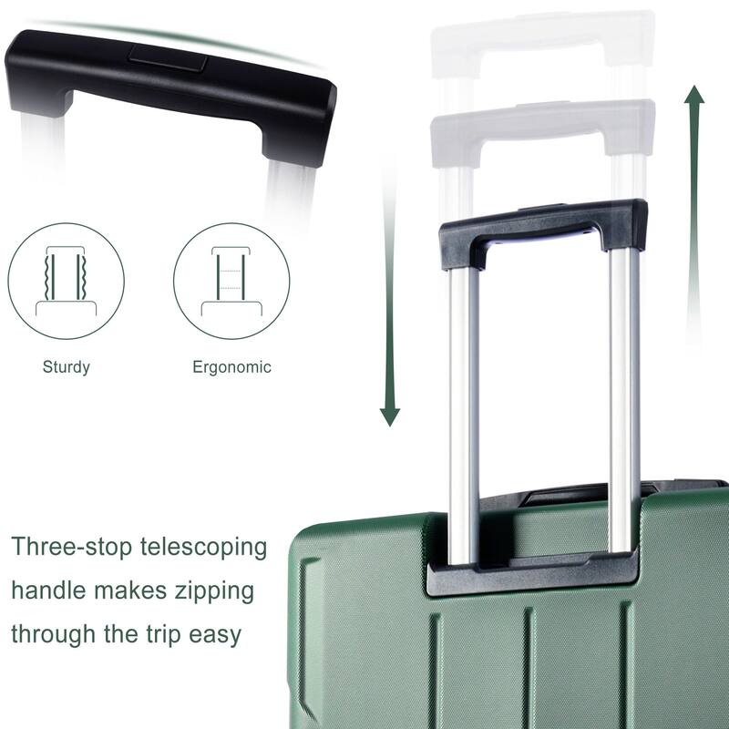 28" ABS Hardshell Lightweight Expandable Luggage with Double Wheels