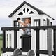 preview thumbnail 5 of 11, Backyard Discovery Sweetwater Heights White Wooden Playhouse w/ Slide - 6'3" x 10'0"