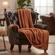 preview thumbnail 16 of 39, Chanasya Cable Knit Throw Blanket With Reversible Sherpa 50 x 65 Inches - Cashew