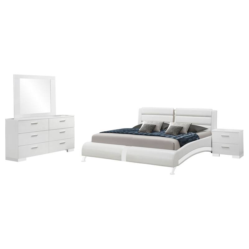 Fillmore White 4-piece Eastern King Bedroom Set