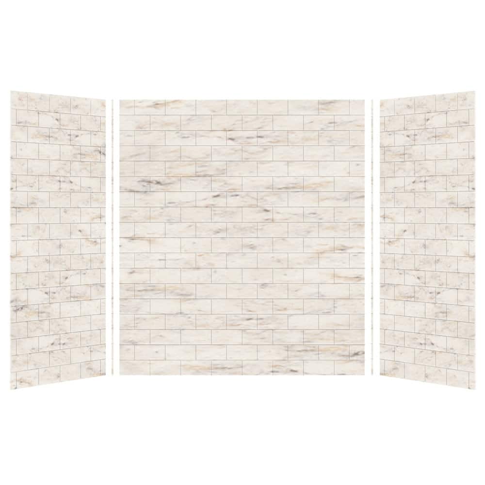 Transolid SWK603672 SaraMar 60" W x 36" D x 72" H Three Panel Shower