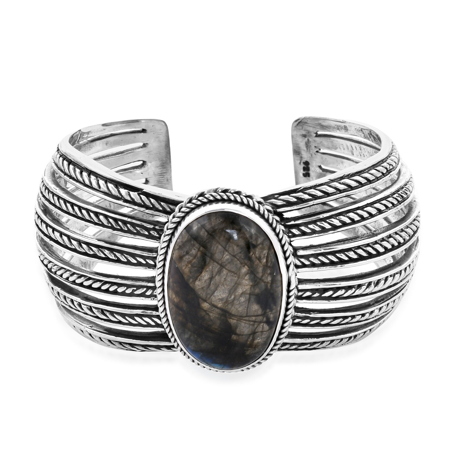 Details about   Labradorite Gemstone 925 Sterling Silver Designer Cuff Bangle Bracelet 