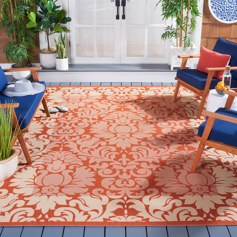 SAFAVIEH Courtyard Peggie Indoor/ Outdoor Patio Backyard Rug