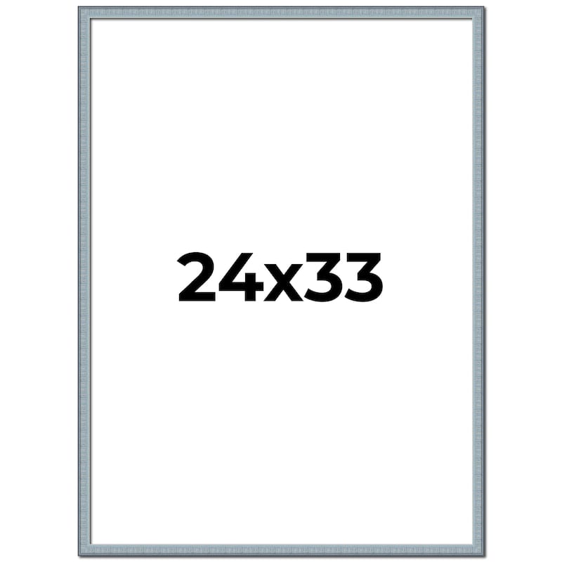 24x33 Frame Rustic Sky Blue Solid Wood Picture Frame | 0.75 Inch