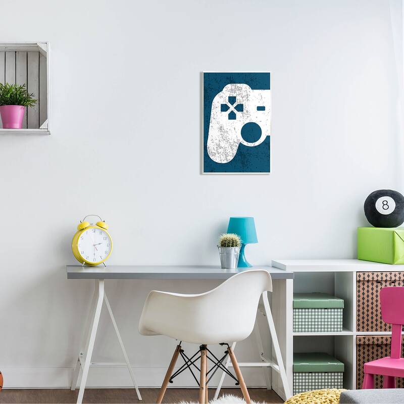 Stupell Distressed Game Controller Shape Wall Plaque Art, Design by Kim Allen