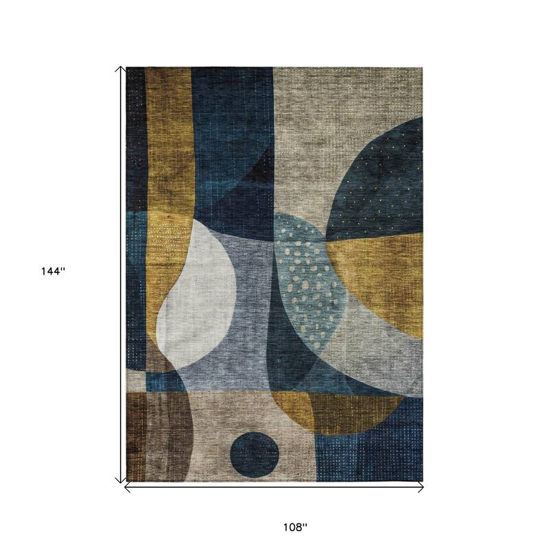 HomeRoots Abstract Transitional Rectangle Outdoor Rug