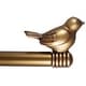 preview thumbnail 4 of 56, Cute Bird Finial Adjustable Decorative Designer Curtain Rod 28"-48" - Renaissance Gold