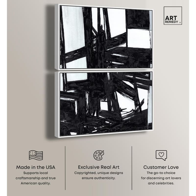 Monochrome Study Canvas Set of 2 by Art Remedy