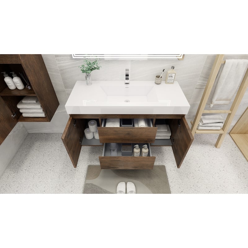Baillie 48'' Wall-Mounted Vanity with Reinforced Acrylic Sink