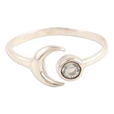 Novica Handmade Celestial Beauty In Azure Blue Topaz Wrap Ring