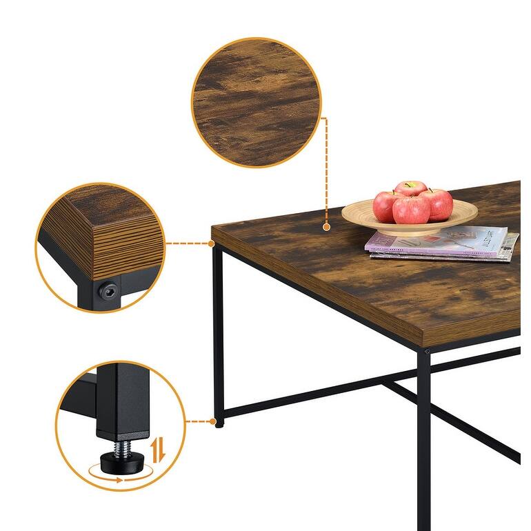 Caitlin Wood Grain 5 Piece Coffee Table Set