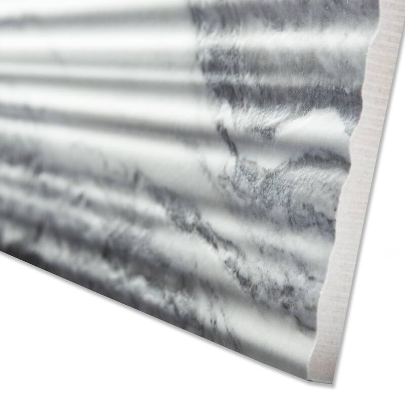 Merola Tile Touche Pleated Deco Zebre 11-3/4" x 23-1/2" Porcelain Floor and Wall Tile