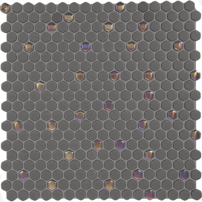 Daltile Starcastle 5/8" Mini Hexagon Glass Wall and Floor Mosaic (15 PC Per Carton) (13.80 SQFT Per Carton)