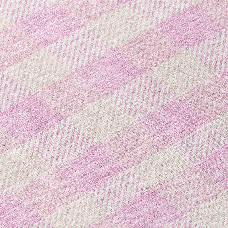 Machine Washable Indoor/ Outdoor Chantille Plaid Stripe Rug