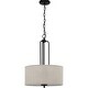 preview thumbnail 2 of 6, Quoizel Blanche Matte Black 3-light Pendant