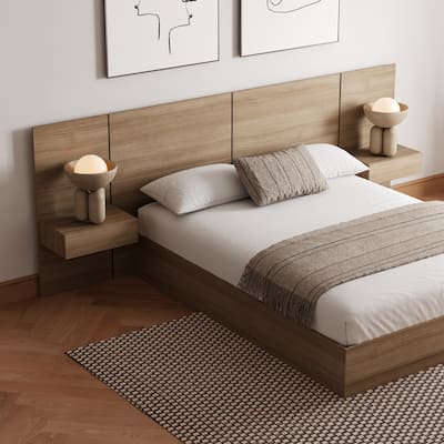 Milano 4-Piece Bedroom Set with Floating Nightstand Extension Panel