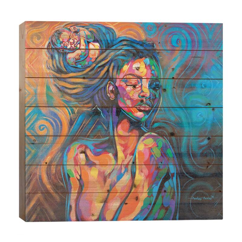 Unbreakable Bond Print On Wood by Akintayo Akintobi - Multi-Color - 26x26x1.5