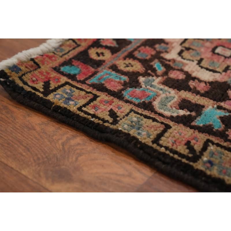 Hand Knotted Oriental 100% Wool Carpet Traditional Medallion Pink Heriz Area Rug - 12' 9'' X 9' 9''