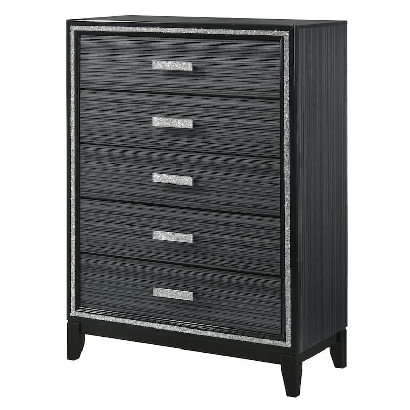 Correa 5-Drawer Chest - Weathered Black