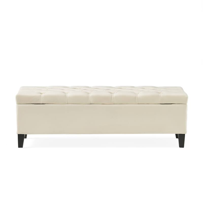 Ottilie Button-tufted Storage Ottoman Bench by Christopher Knight Home