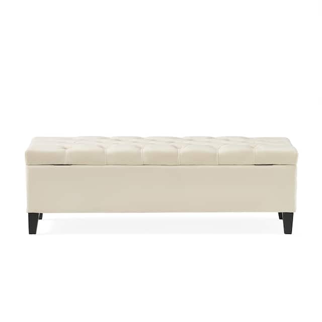 Ottilie Button-tufted Storage Ottoman Bench by Christopher Knight Home