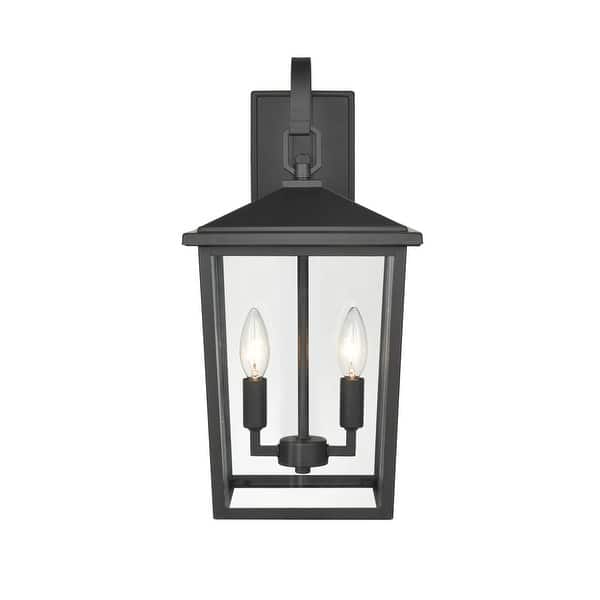 slide 1 of 7, Fetterton 2 Light Outdoor Wall Sconce Powder Coat Black