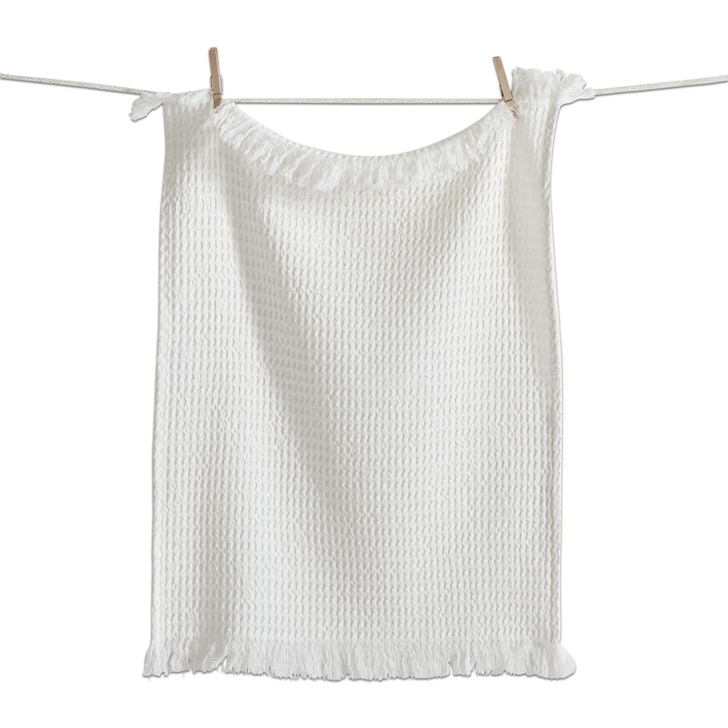 Taana Natural Cotton Waffle Weave Dishtowel - 30" x 20" - Machine Washable Kitchen Towel for Everyday Use