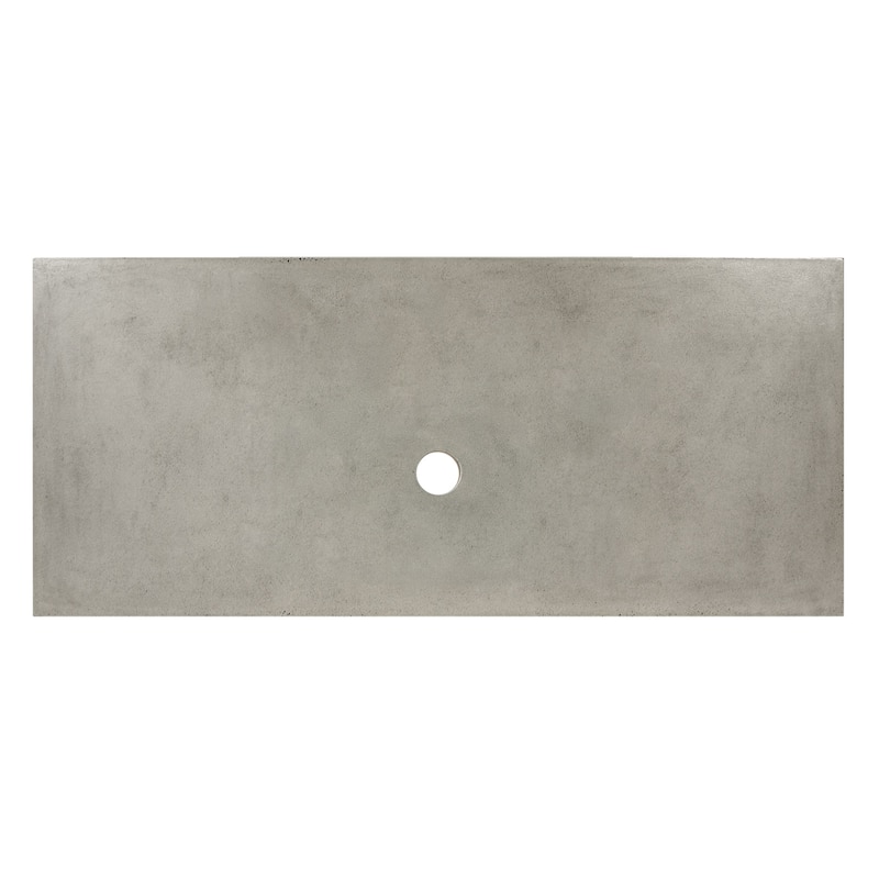 NativeStone Concrete Vanity Top - Vessel Sink Cutout with No Faucet Hole (Top Only)