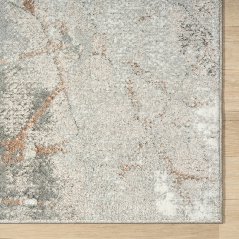 Sevita Transitional Abstract Polyester Indoor Area Rug
