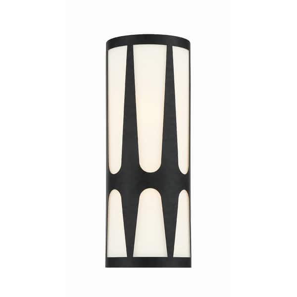 slide 2 of 11, Crystorama Lighting Group ROY-802_LED Royston 18" Tall LED Wall Sconce Black