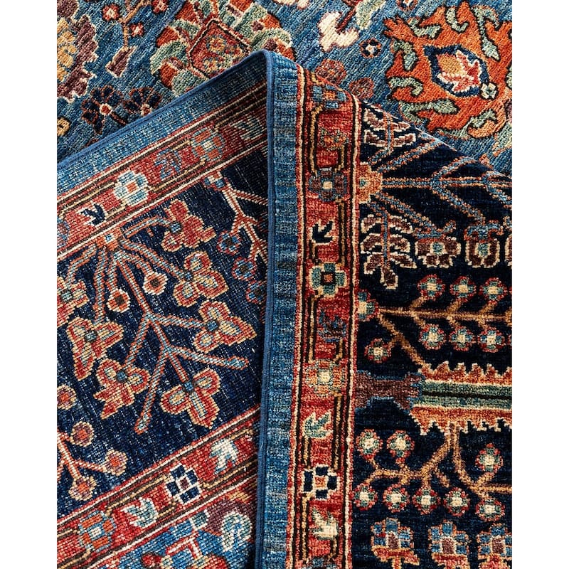 Serapi One-of-a-Kind Hand-Knotted Area Rug - Light Blue, 8' 1" x 9' 10" - 8' 1" x 9' 10"