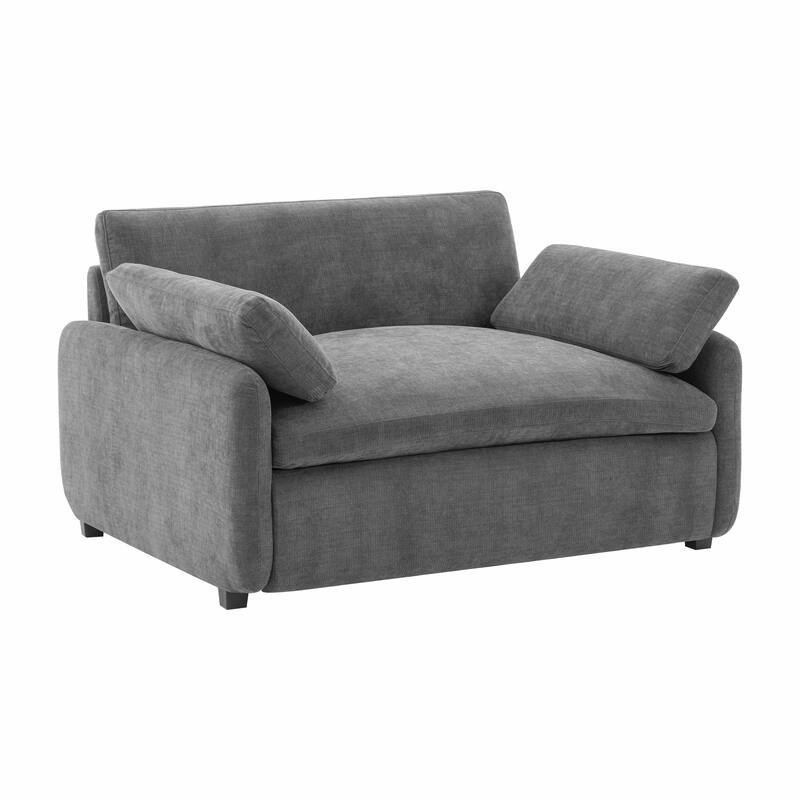 Oversized Chenille Single Sofa Chair, Wide and Deep Seat Accent Chair