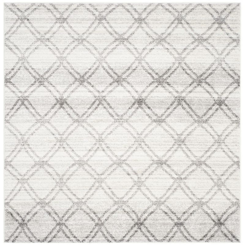 SAFAVIEH Adirondack Suchitra Vintage Boho Oriental Rug - 6' Square - Silver/Charcoal