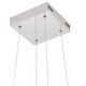 preview thumbnail 5 of 3, Dimmable LED Pendant Lighting with Stainless Steel Frame and Clear Crystal Accents