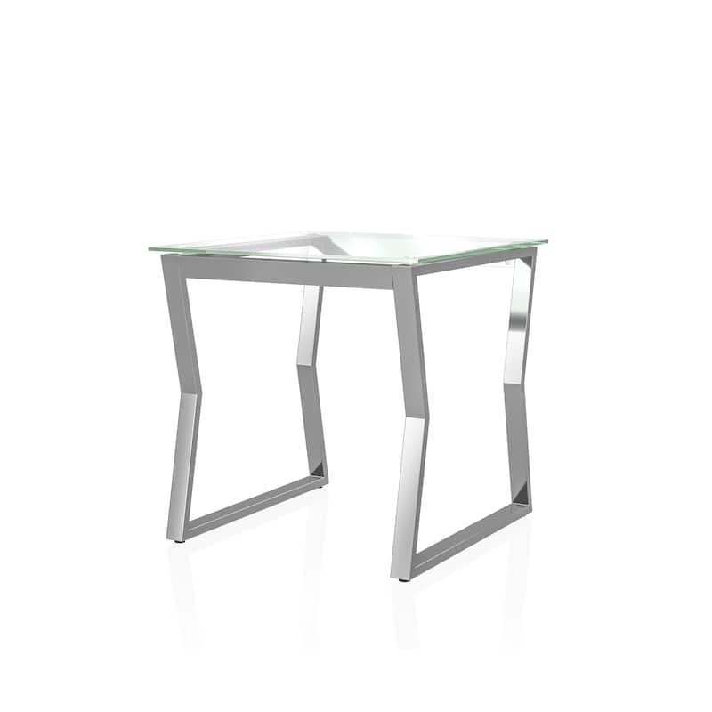 Kiloran Contemporary 24-inch Glass Top Side Table by Furniture of America