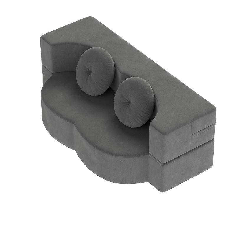 Folding Sofa Bed with Pillow, Twin Sleeper Sofa Couch, Loveseat Couch, Floor Folding Mattress, Convertible Lounge Chair