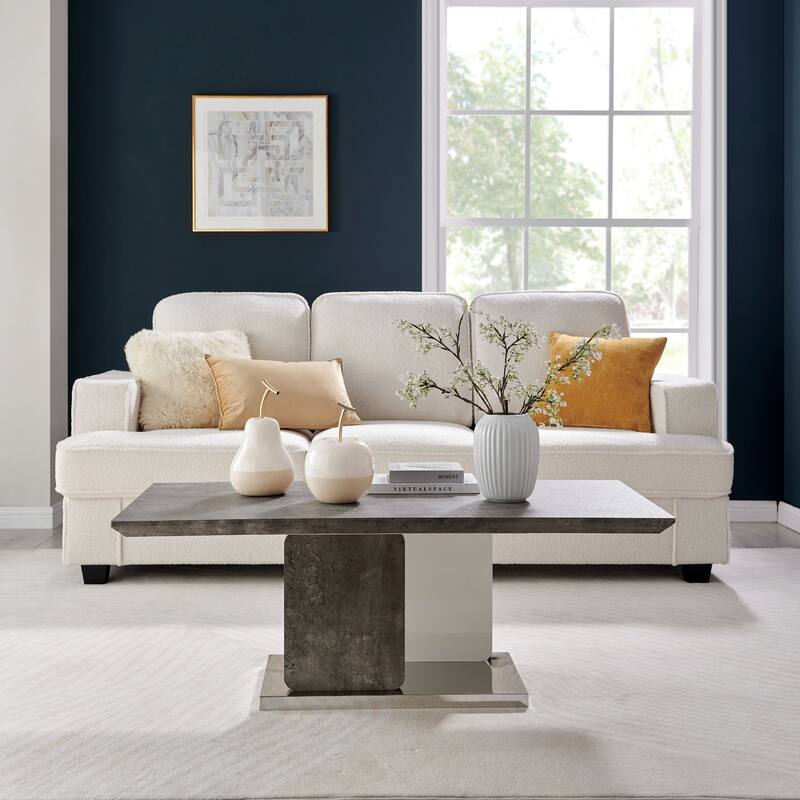 Large Dipped Fruits Ceramic Figurines - 11.25" - Whtie and Beige - Set of 2