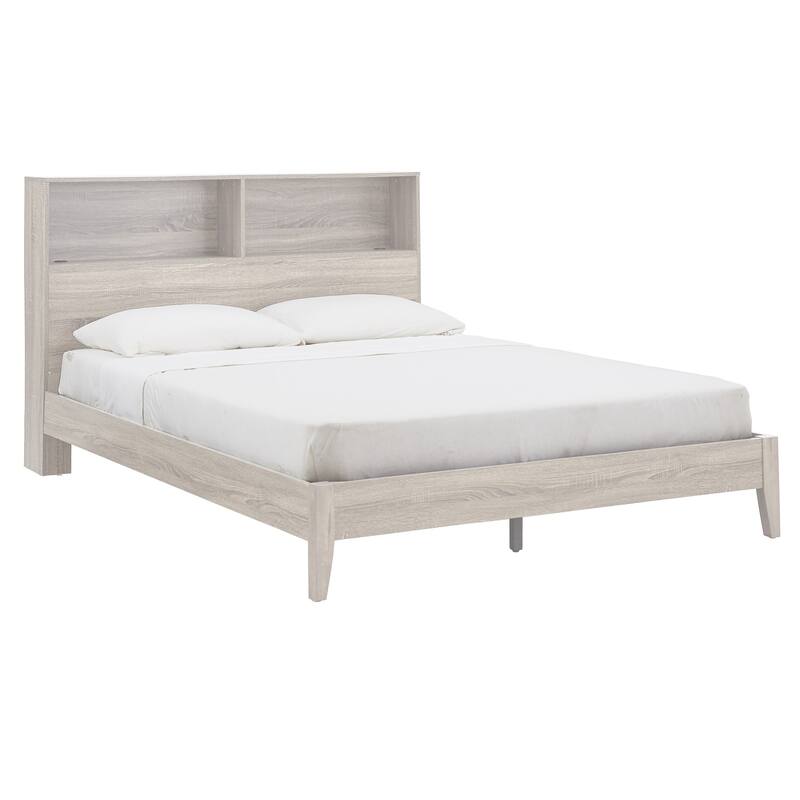 Malins Bookcase Queen Platform Bed with USBs by iNSPIRE Q Classic