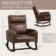 preview thumbnail 93 of 171, HOMYKA 28" Wide Rocking Chair for Nursery with Solid Wood Leg