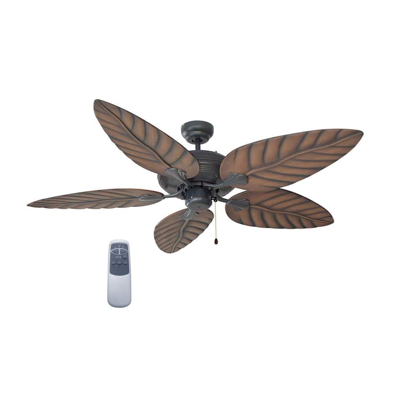 Design House 52" 5 Blade Indoor / Outdoor Ceiling Fan with Leaf-Shaped - Oil Rubbed Bronze